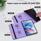 Case for All-New Amazon Kindle Fire HD 8 & 8 Plus Tablet(12th Generation/10th Generation, 2024/2022/2020 Release) 8", Embossed PU Leather Stand Case with with Pen Holder & Card Slots-Purple - Image 3