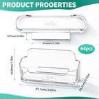 64 Pack Desktop Style Acrylic Business Card Holders Clear Postcard Display - Image 2
