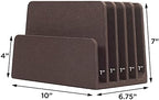 MobileVision Multi Device Stand & Organizer for Smartphones, Tablets and Laptops, Executive Dark Brown, 5 Slots - Image 2