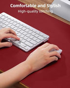 Leather Desk Pad Protector, Red, 48 x 24 - Image 4