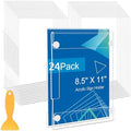 24 Pack Acrylic Sign Holder 8.5 x 11 Wall Mount, Vertical & Horizontal Use, Wall Sign Holders Memo Document Menu Holder for Office Store Restaurants Wedding Party Decoration, No Drilling by DECOHOBO