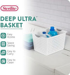 Sterilite Deep Ultra Basket, Open Top Plastic Storage Organizer, 18-Pack - Image 2