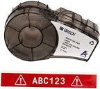 Brady Authentic (M21-500-595-RD) All-Weather Vinyl Label for Indoor/Outdoor ID, Lab and Equipment Labeling, White on Red- For M210, M210-LAB, M211, BMP21-PLUS and BMP21-LAB Printers, .5" W, 21' L by BradyCorp