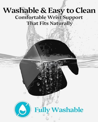 Mouse Wrist Rest Support, Wearable Wrist Cushion with Ergonomic Ring Design, 3D Printed Honeycomb Palm Rest, Breathable & Washable Resin Wrist Support for Gaming, Office, Laptop & Computer Work, Black - Image 4