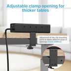CCCEI 45W Per Side USB-C Desktop Outlet Station, Clamp Power Strip Surge Protector 4800J, Home Office Standing Desk Organizers and Accessories, 6FT 14AWG 15A Extension Cord, Switch, ETL Listing. - Image 3