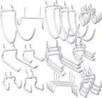 KINOMI 24 Pack Pegboard Hooks Heavy Duty Tool Hooks Peg Board Drill Holder Power Tool Holder Tool Hangers Peg Board Accessories and Hooks for Tools, Power Drills, Art and Craft Supplies etc (White) by KINOMI