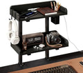 2-Tier Clamp on Wood Desktop Shelf, Adjustable Height Office Desk Organizer by CABTE