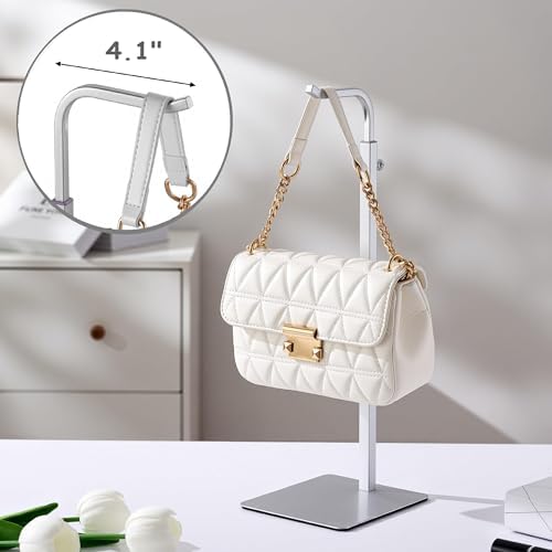 3-Pack Adjustable Tabletop Purse & Banner Display Stands, Silver - Image 5