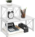 ELITEROO Wooden Desktop Shelf, Freestanding Small Bookshelf Organizers by ELITEROO