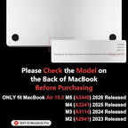 MEEgoodo for M5/M4/M3/M2 MacBook Air 15 inch Case 2026 2025 2024 2023, Case Fit Model (A3448/A3241/A3114/A2941) for MacBook Air 15.3 inch, Pink & Polka Dots - Image 2