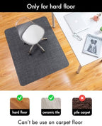 BARoyal Office Chair Mat for Hardwood Floor Under Desk Computer Rolling Chair Mat for Wood/Tile Floor Non-Slip Heavy Duty Desk Rug PVC Plastic Hard Floor Protector 30" x 48"(Cool Grey) - Image 3