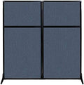 Versare Workstation Partition | Portable Wall Divider | Modern Office Cubicle | Free Standing Privacy Screen | Flexible Work Space | 66" x 70" Ocean Fabric Panels by VERSARE