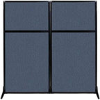 Versare Workstation Partition | Portable Wall Divider | Modern Office Cubicle | Free Standing Privacy Screen | Flexible Work Space | 66" x 70" Ocean Fabric Panels by VERSARE