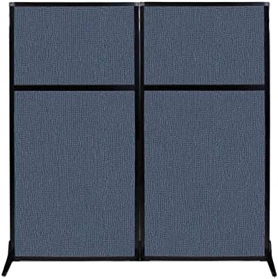 Versare Workstation Partition | Portable Wall Divider | Modern Office Cubicle | Free Standing Privacy Screen | Flexible Work Space | 66" x 70" Ocean Fabric Panels by VERSARE