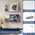 3 Pack Clear Acrylic Magazine Holder Wall, Brochure, 17 Inch - Image 3