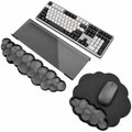 Keyboard Stand with Wrist Rest and Mouse Pad, Acrylic Keyboard Riser, Black by Telihao