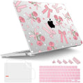 Tuiklol for 2026 2025 2024 2023 MacBook Air 15 inch Case Model M5 A3448 M4 A3241 M3 A3114 M2 A2941 Hard Shell Case for MacBook 15.3'' Cover, Bow & Rose by Tuiklol