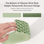Ergonomic Sloped Keyboard Wrist Rest Honeycomb Hollow Bottom Pure Silicone Non-Slip Wrist Support Pad for Office Typing Gaming Desktop Laptop Relieve Wrist Fatigue(Black) - Image 4