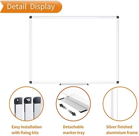 VIZ-PRO Magnetic Whiteboard, 40 x 30 Inches, Dry Erase Board for Wall - Image 3