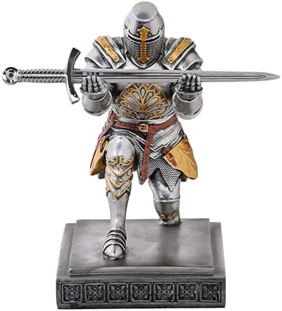 Templar Vanguard Soldier Pen Holder Desk Organizers Crafts as Gifts Silver - Image 2