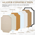 Wonderjune Linen Display Pinboard, Scalloped, 24" X 36", Black - Image 4
