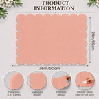 Scalloped Felt Bulletin Board 36 x 24 Inches, Pink Pin Board for Wall - Image 2