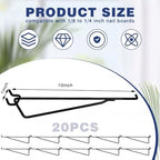 Shimeyao 20 Pcs 10 inch Pegboard Shelf Brackets, Black - Image 2