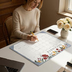 Desk Calendar 2026 with Desktop Mat, Cabbrix Large Desk Pad Calendar 22 x 17 Inch Runs From July 2026 to December 2027, Classic Floral Design Calendar 2026 for Home School and Office (Blue) - Image 5