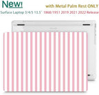 Case for Surface Laptop 5/4/3 13.5", Pink & White Stripes - Image 3