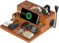 Valet Tray, Nightstand Organizer with Charging Station by Zaldia