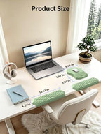2-in-1 L-Shaped Desk Elbow Pads & & Mouse Pad Set with Wrist Rest, Green - Image 4