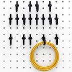 Colorstorm Pegboard Hooks Kit 300 PK Pegboard J Hook Assortment Black Peg Hooks Accessories - Image 2