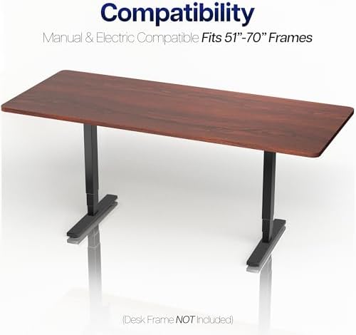 VIVO Dark Walnut 71 x 30 in Solid Table Top, DESK-TOP71D - Image 4