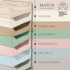 Vegan Leather Contoured Baby Changing Pad | Waterproof & Wipe-Clean PU Leather Diaper Change Mat, Soft, Wipeable Cover, Safety Strap, Non-Slip Bottom, Topper for Standard Infant Diaper Table & Dresser - Image 7