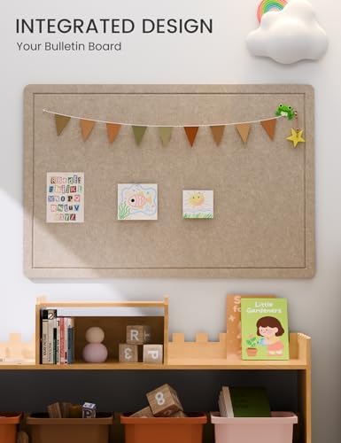 Fluxynara 35.4" x 23.6" Bulletin Board, Taupe - Image 6