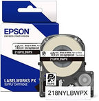Epson LABELWORKS 218NYLBWPX Nylon Tape - Black on White - 3/4" (18mm), 19ft by EpsonLABELWORKS