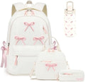 4PCS Bow Backpack for Girls with Insulated Water Bottle by Unknown