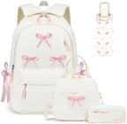 4PCS Bow Backpack for Girls with Insulated Water Bottle by Unknown