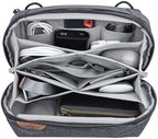 Peak Design Tech Pouch, Charcoal, Electronics Organizer for Travel or Everyday Carry, Origami-Style Storage, Cable Pass-Through, Weatherproof Recycled Nylon, Gear Carry Bag for Men and Women - Image 2