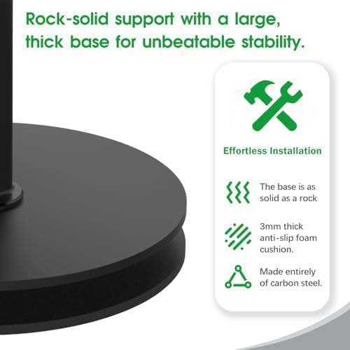 Overhead Phone Stand for Desk, 2-Section Telescoping Tripod - Image 5