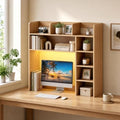 GOFLAME Desk Hutch, 8 Shelves Desktop Bookshelf, 31.5”, Natural by GOFLAME