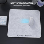 ATTACK SHARK CM05 Glass Gaming Mouse Pad,17.7x15.7 in Large Mouse Mat，Non Slip 9H Hard Mousepads,Nano-Textured Glass Surface with Improved Precision and Speed for FPS Players-White Contour - Image 3