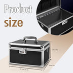 Black Medication Combination Lock Boxes with Code for Personal Items, Medicine Lockbox for Documents 12.8 x 7.6 x 8.27 Inches Colorful Medium - Image 2