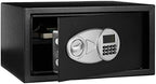 Amazon Basics Steel Security Safe Box with Digital Keypad, for Valuables, Cash, Jewelry, Documents, Removable Shelf, Black, 1 Cubic Foot, 16.9"x14.6"x9.1" (WxDxH) by AmazonBasics