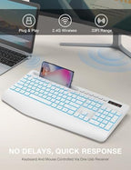 SABLUTE Wireless Keyboard with 7 Colored Backlit, Wrist Rest, 2.4G Lag-Free - Image 4