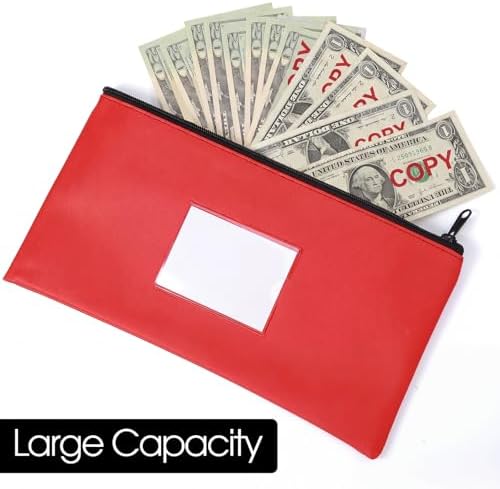 Potchen 20 Pcs Zipper Deposit Bags Money Pouches 11x6 Inch,Multicolored - Image 6