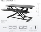 VIVO Black 36 in Standing Desk Converter, DESK-V036KB - Image 3