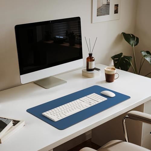 Jotsome Leather Desk Pad Mat, 24" x 14", Midnight Blue - Image 4