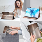 Case for 7" Kindle Paperwhite 12th Generation 2025/2024 & Kindle Colorsoft Signature Edition, Multi-Angle Viewing PU Leather Case with Card Slot for Kindle Paperwhite 2025 - Silver Flower - Image 5