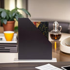 UnionBasic Leatherette Magazine File Holder Set of 4, Coffee - Image 3